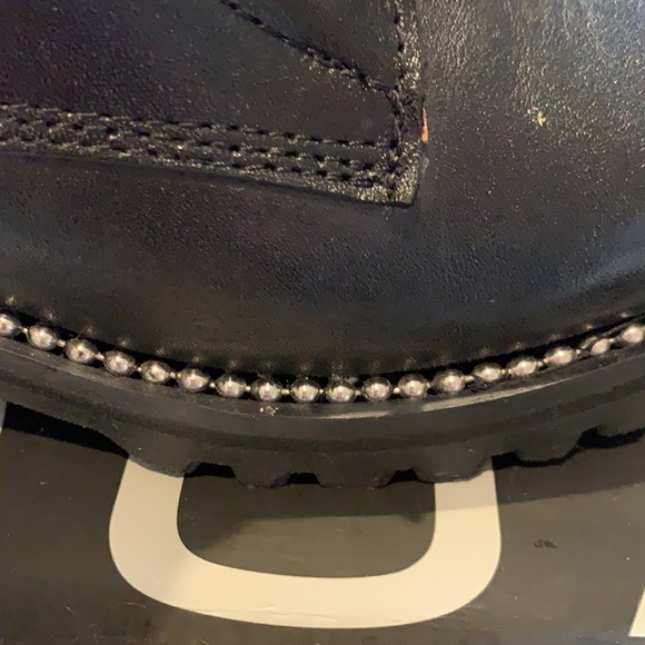 Aqua Jax Leather Combat Boots - Picture 2 of 6